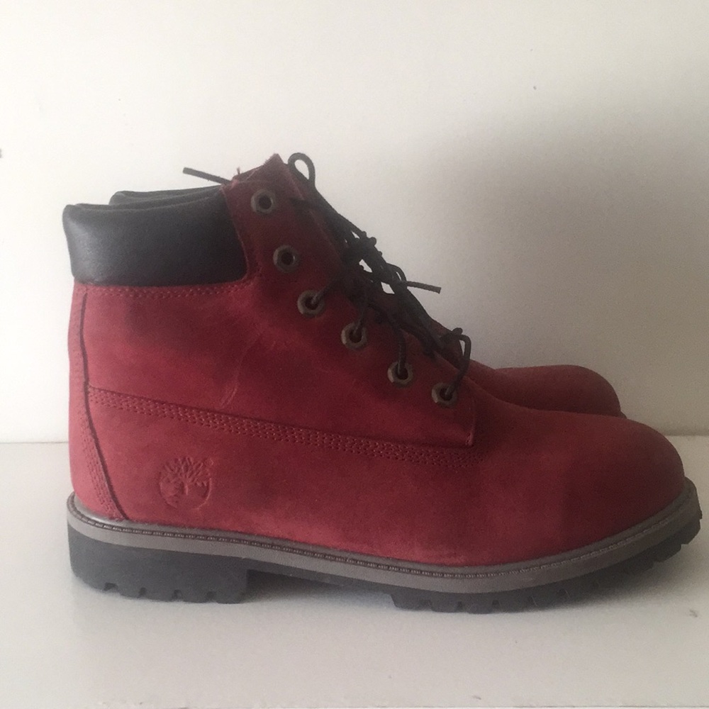 Burgundy Timberlands